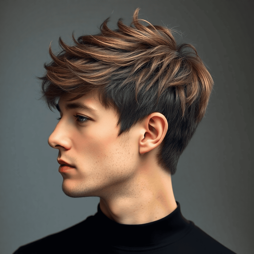 Burst-Fade Mini Mullet