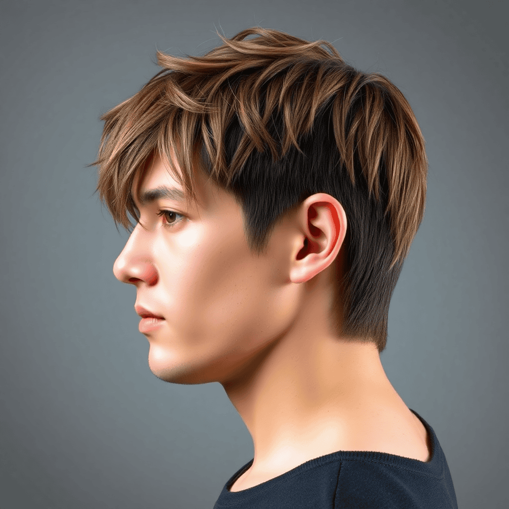 Burst-Fade Mini Mullet