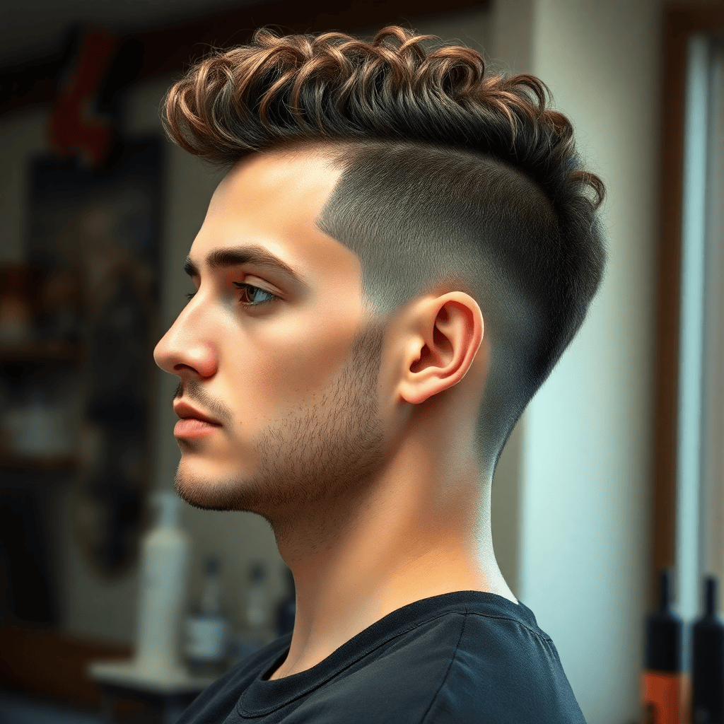 Burst-Fade Mini Mullet