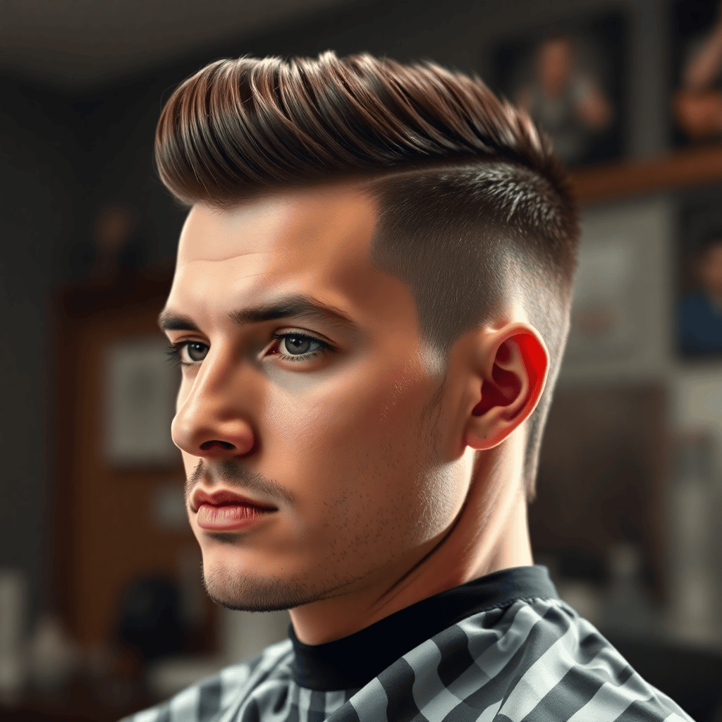 Slicked-Back Short Mullet