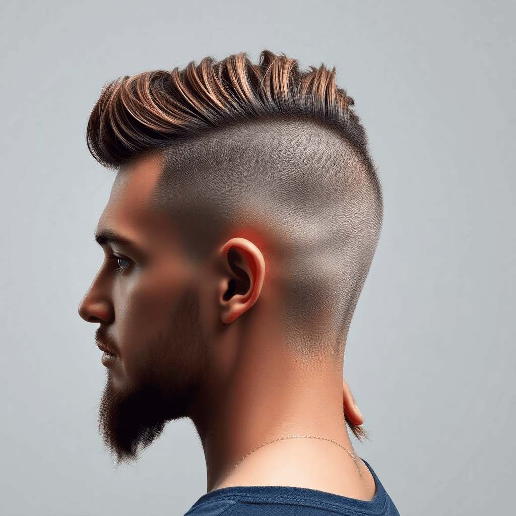 Slicked-Back Short Mullet