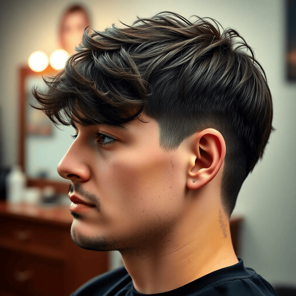 Disconnected Undercut Short Mullet