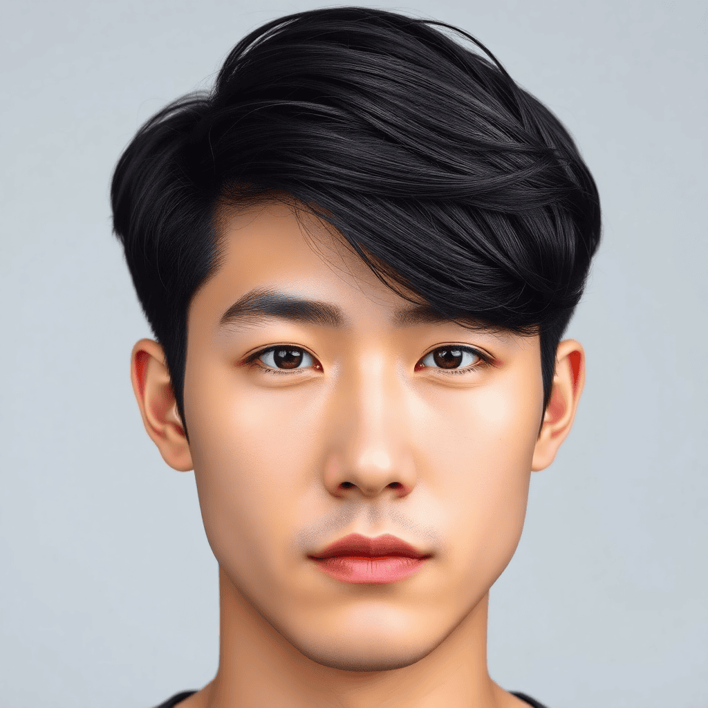 Two-Block Comma Hair With Curved Front Volume