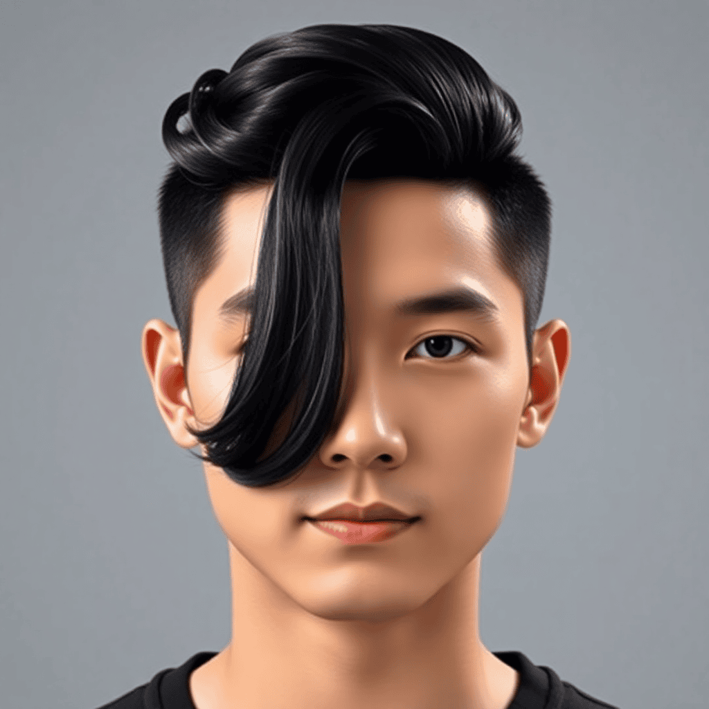 Two-Block Comma Hair With Curved Front Volume