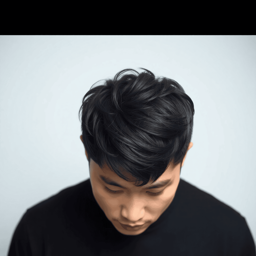 Korean Shadow Perm With Textured Fringe