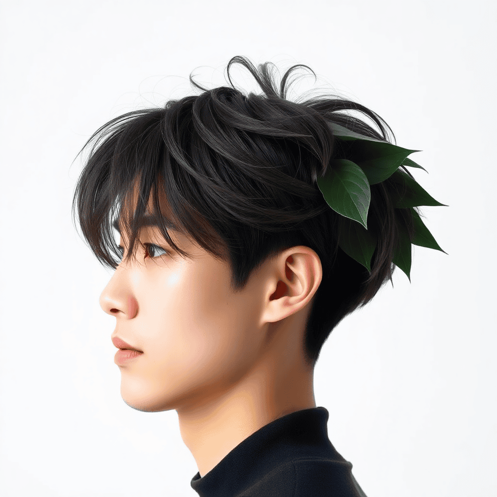 Korean Shadow Perm With Textured Fringe