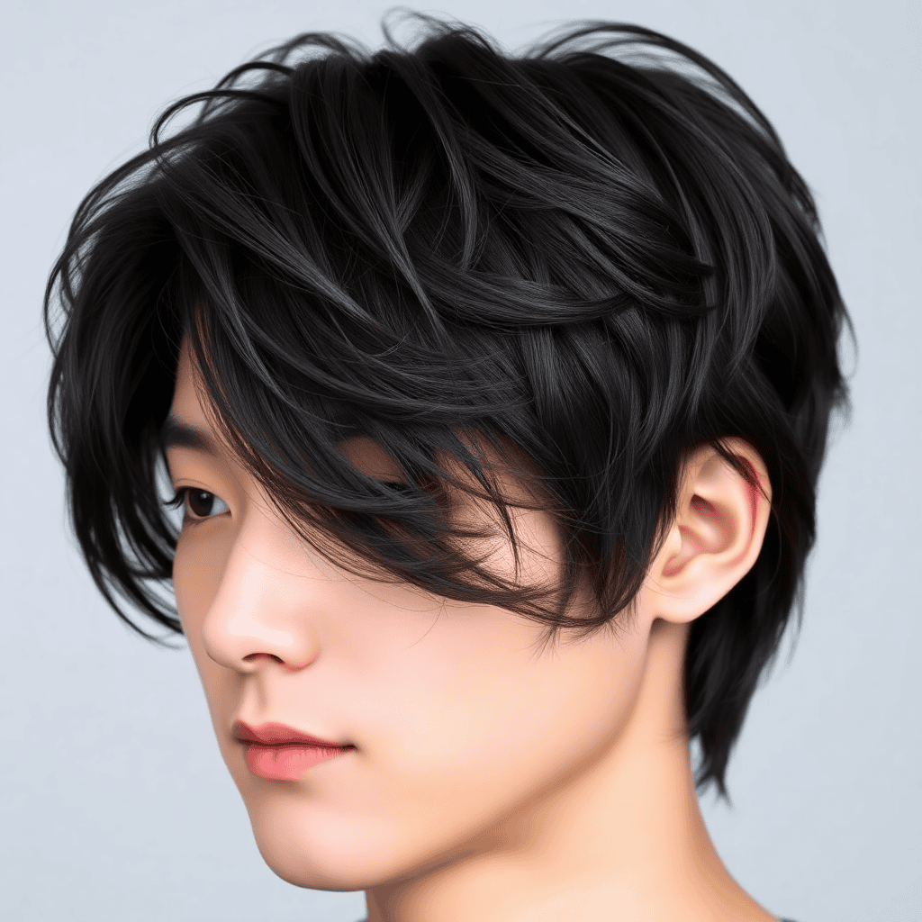 Korean Shadow Perm With Textured Fringe
