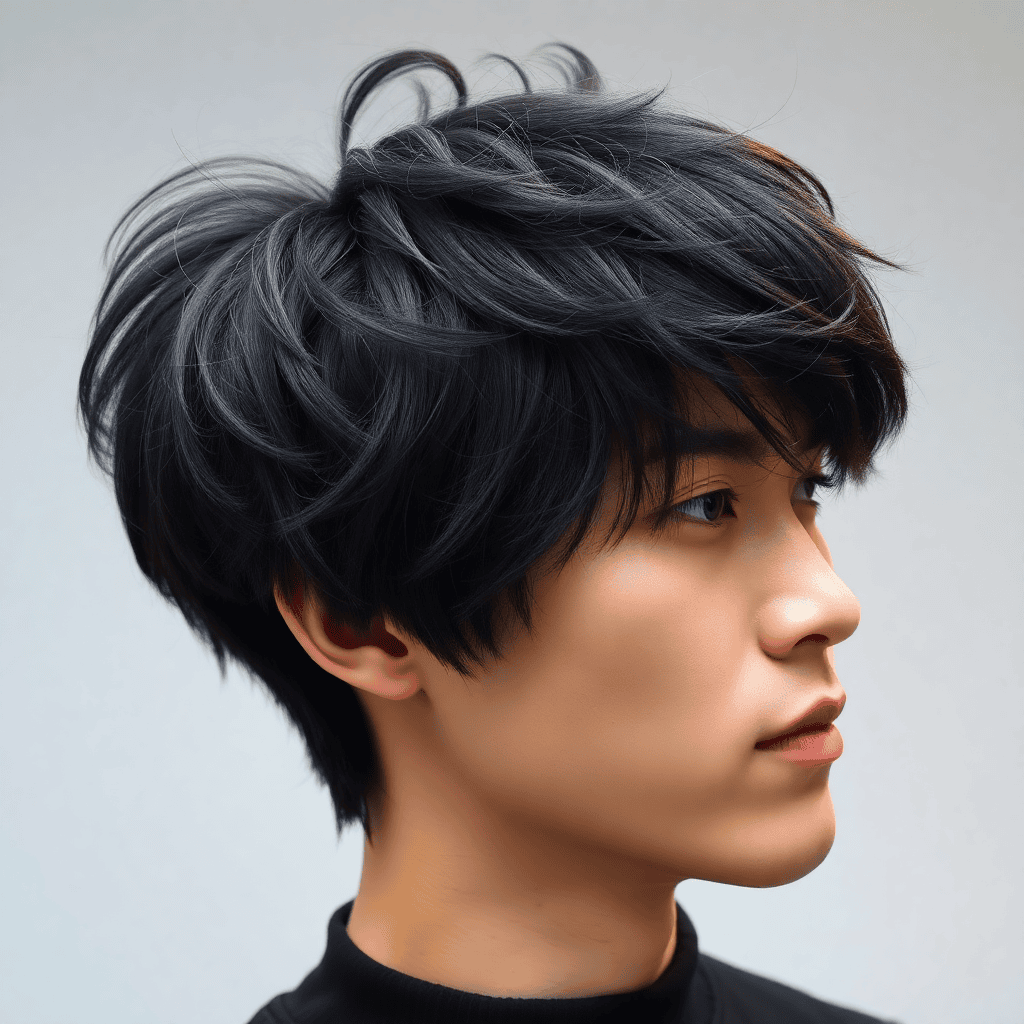 Korean Shadow Perm With Textured Fringe