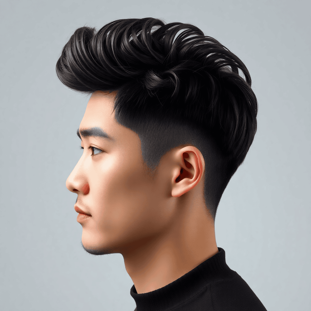 Korean Wolf Cut With Feathered Crown Layers