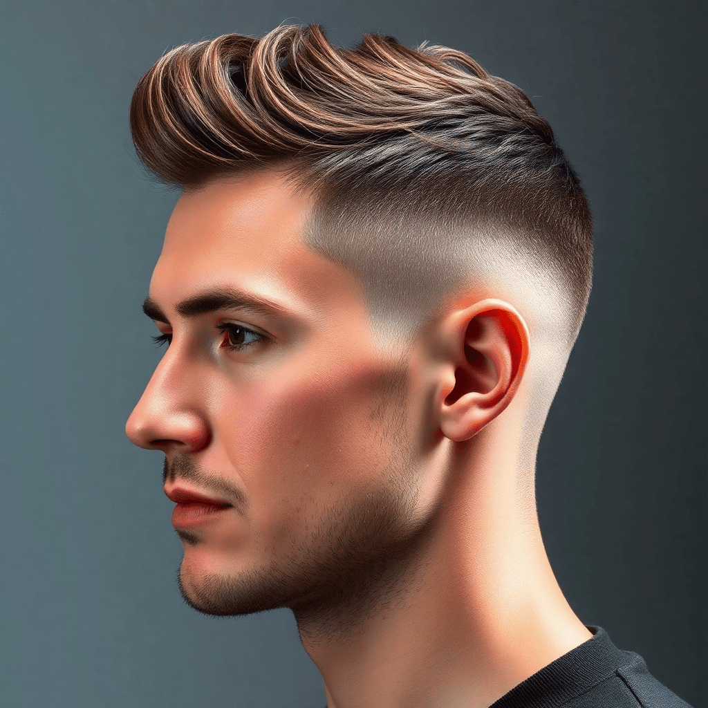 Short Textured Wolf Cut With a Temple Taper
