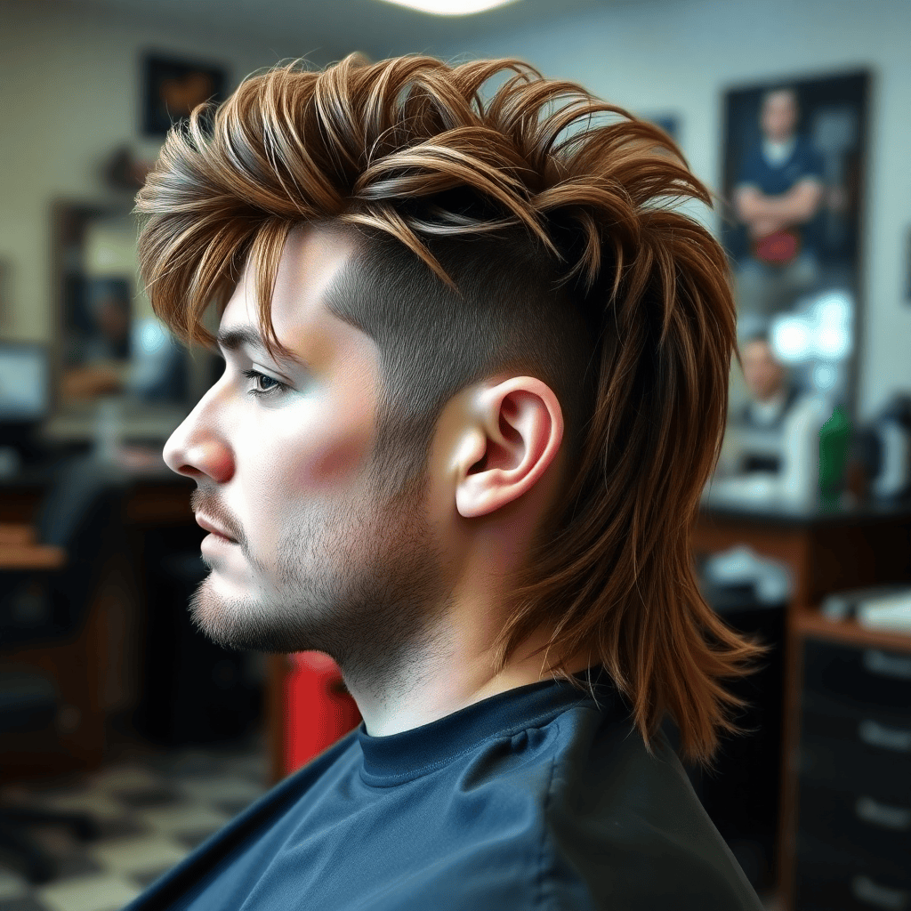 Mullet-Wolf Hybrid With Tapered Temples