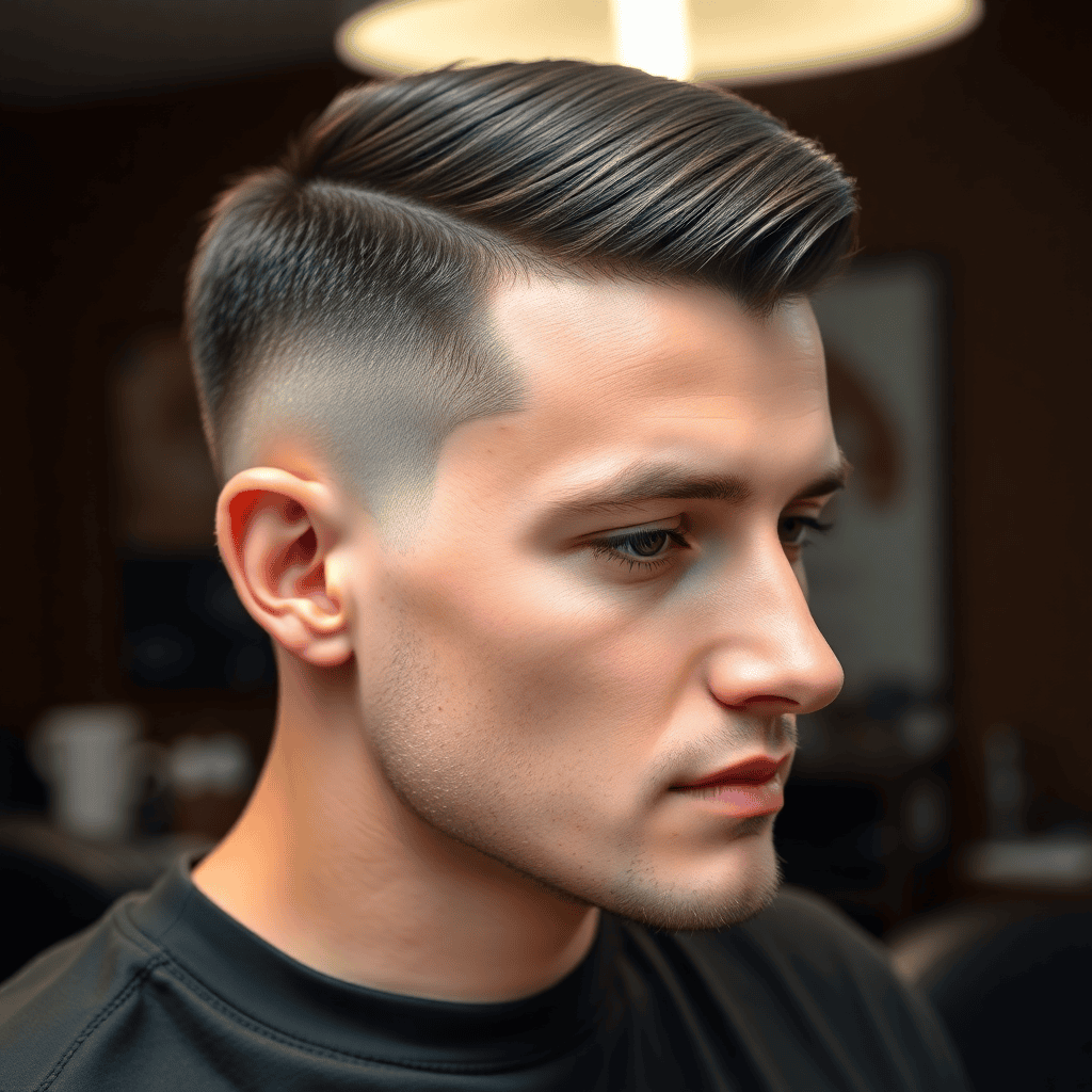 Crew Cut Quiff With Tapered Sides