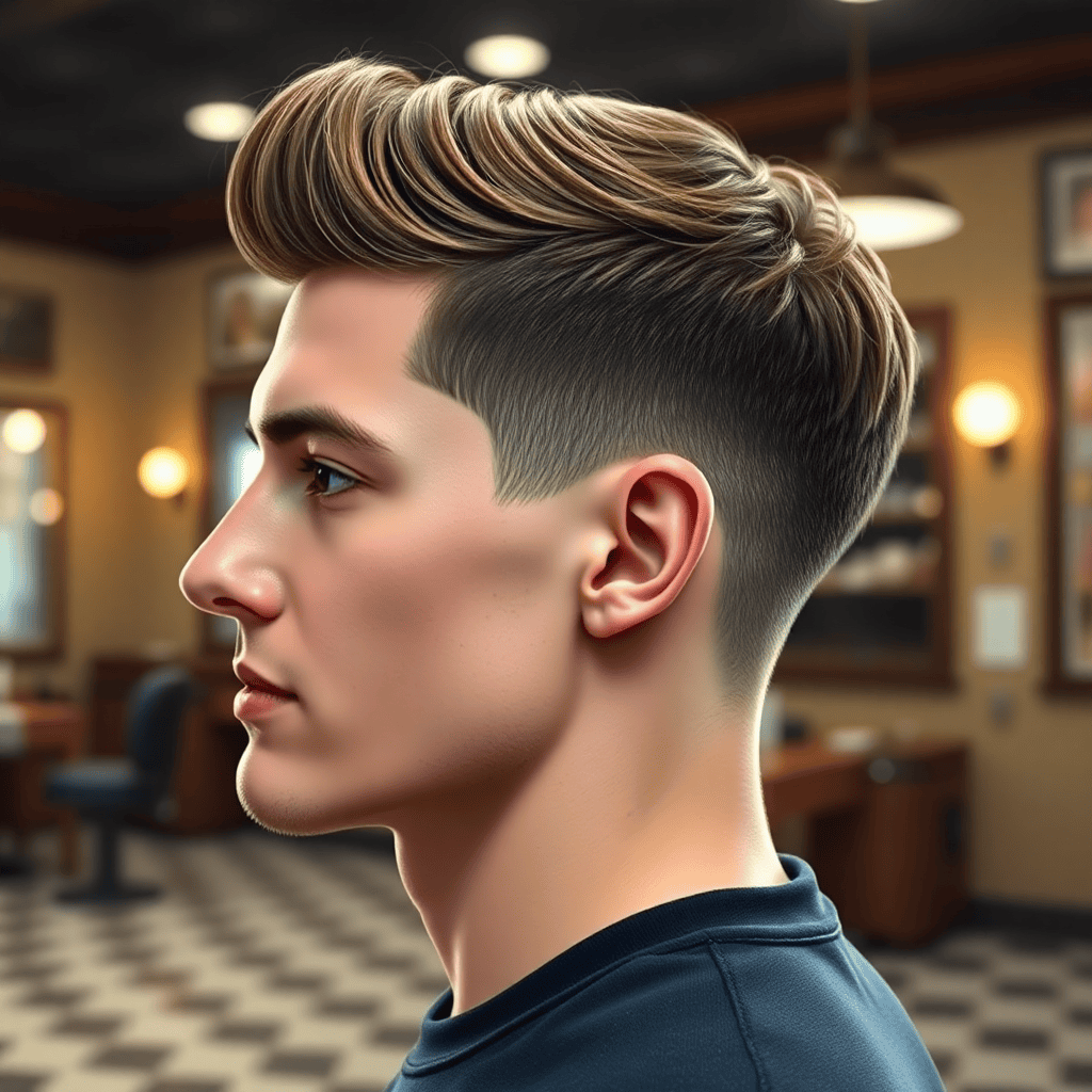 Ivy League Undercut With a Soft Side Part