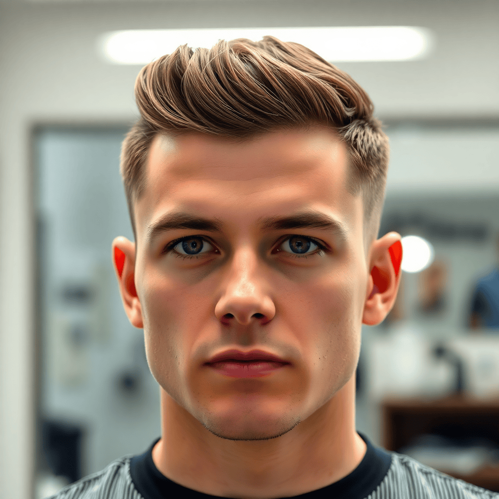 Brushed-Up Undercut With a Tapered Neckline