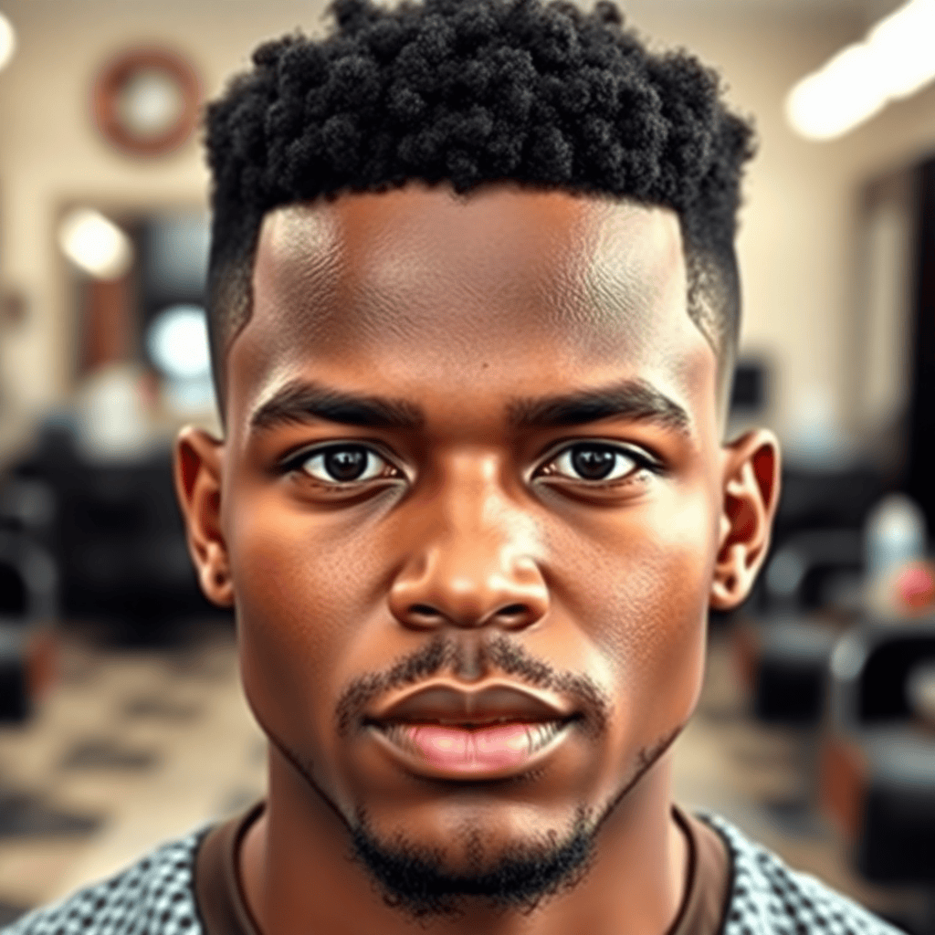 Rounded Afro Undercut