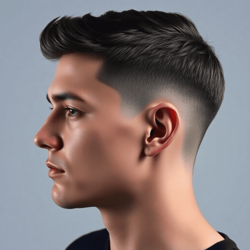 Micro Textured Crop With High Skin Fade