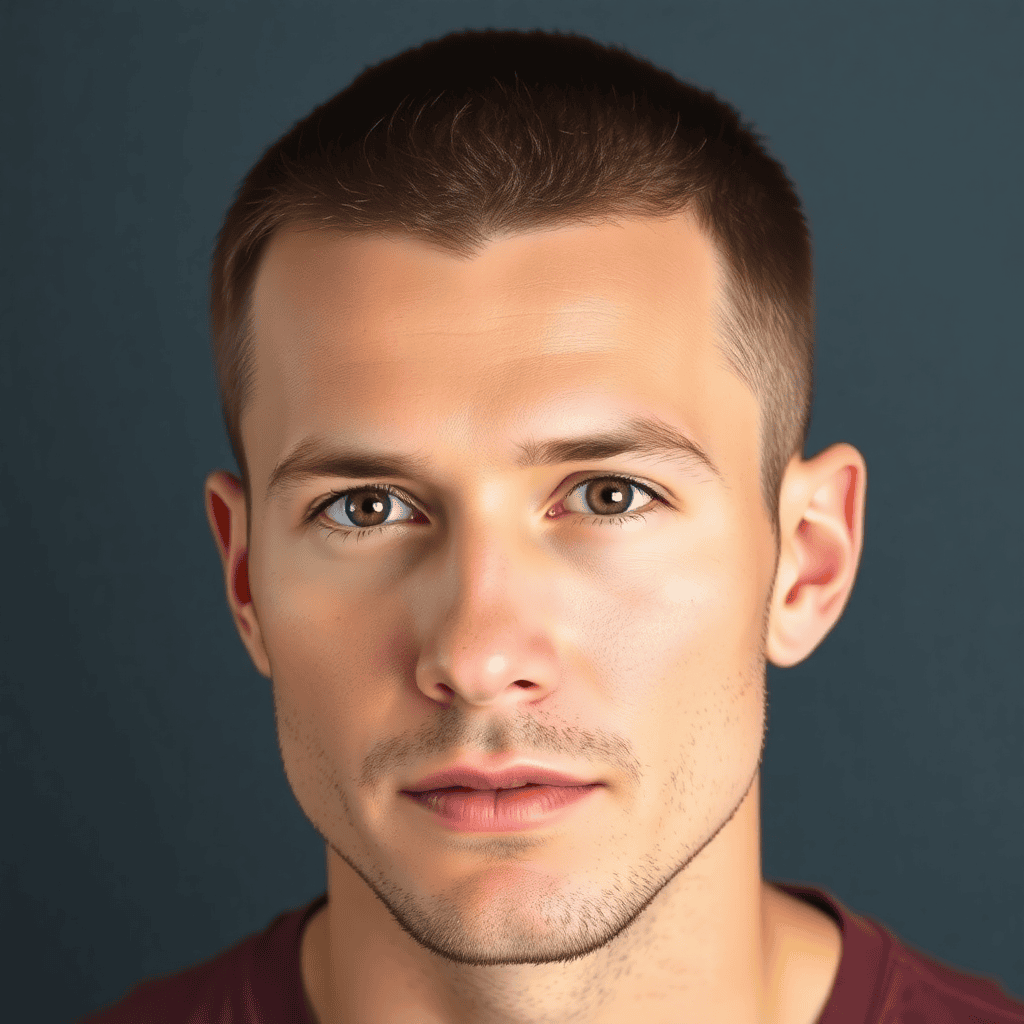 Zero Buzz Cut With a Soft Natural Hairline