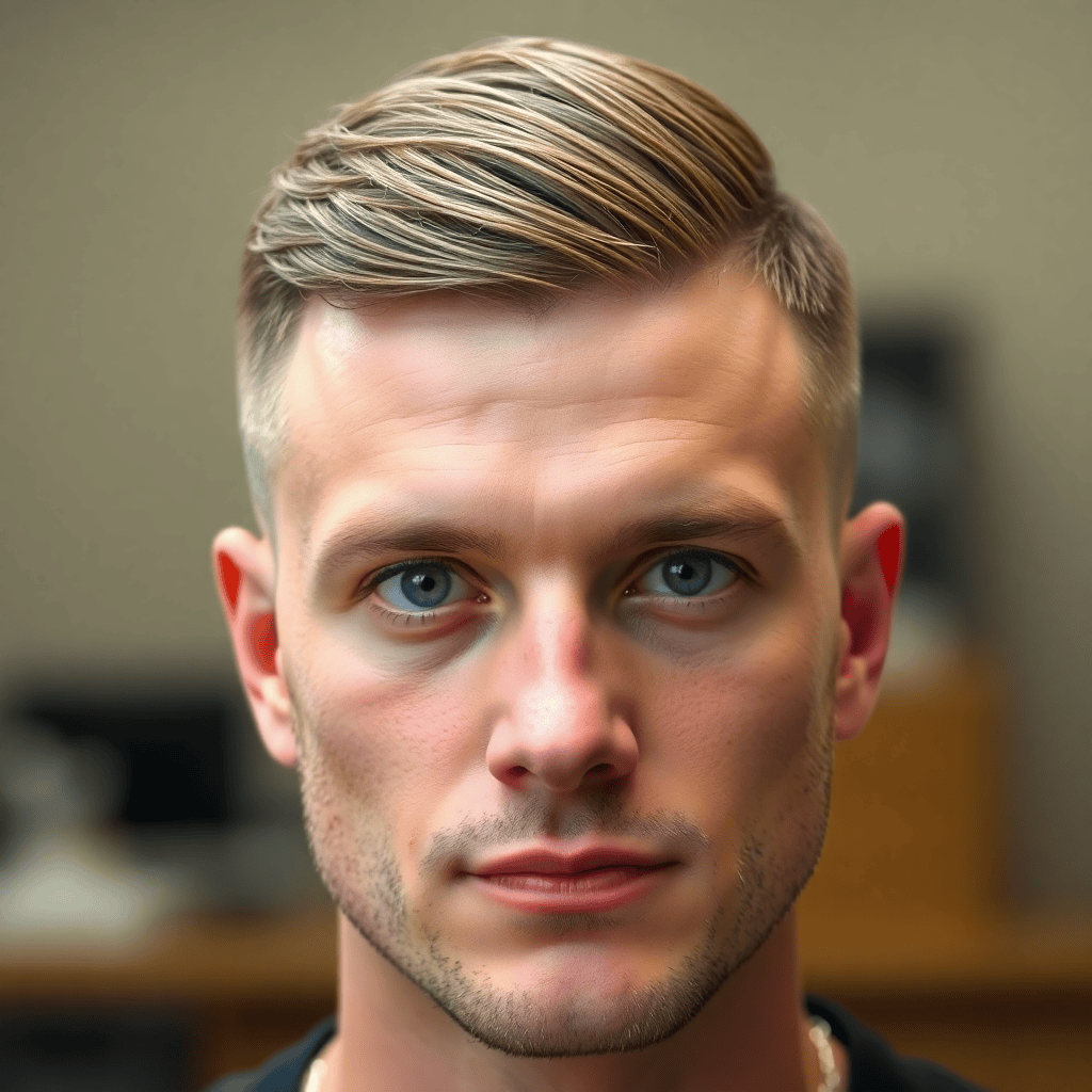 High Fade With Blunt Textured Fringe