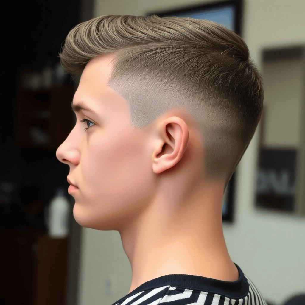 Short Crop With Burst Fade