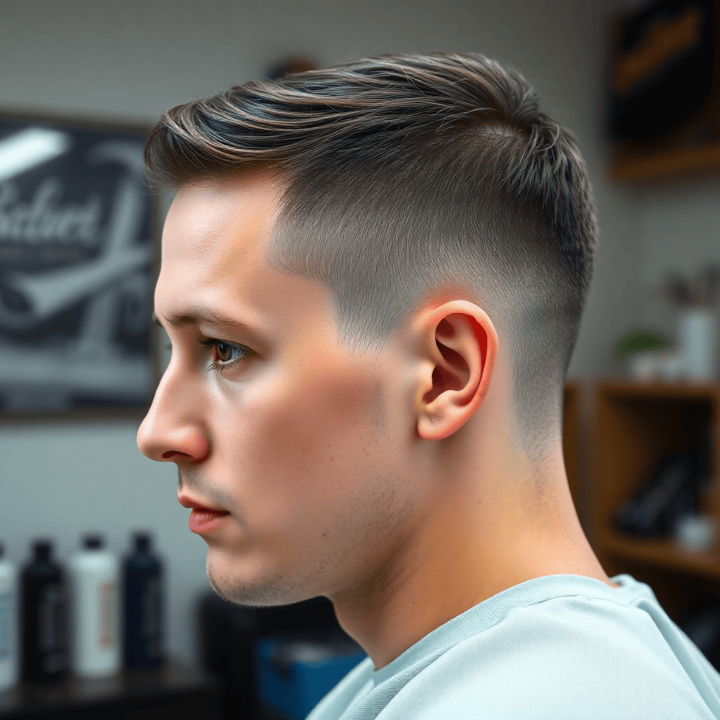 Number-One Buzz Cut With a Low Skin Taper