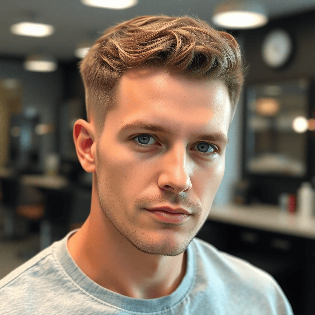 Short Wavy Crop With Tapered Sides