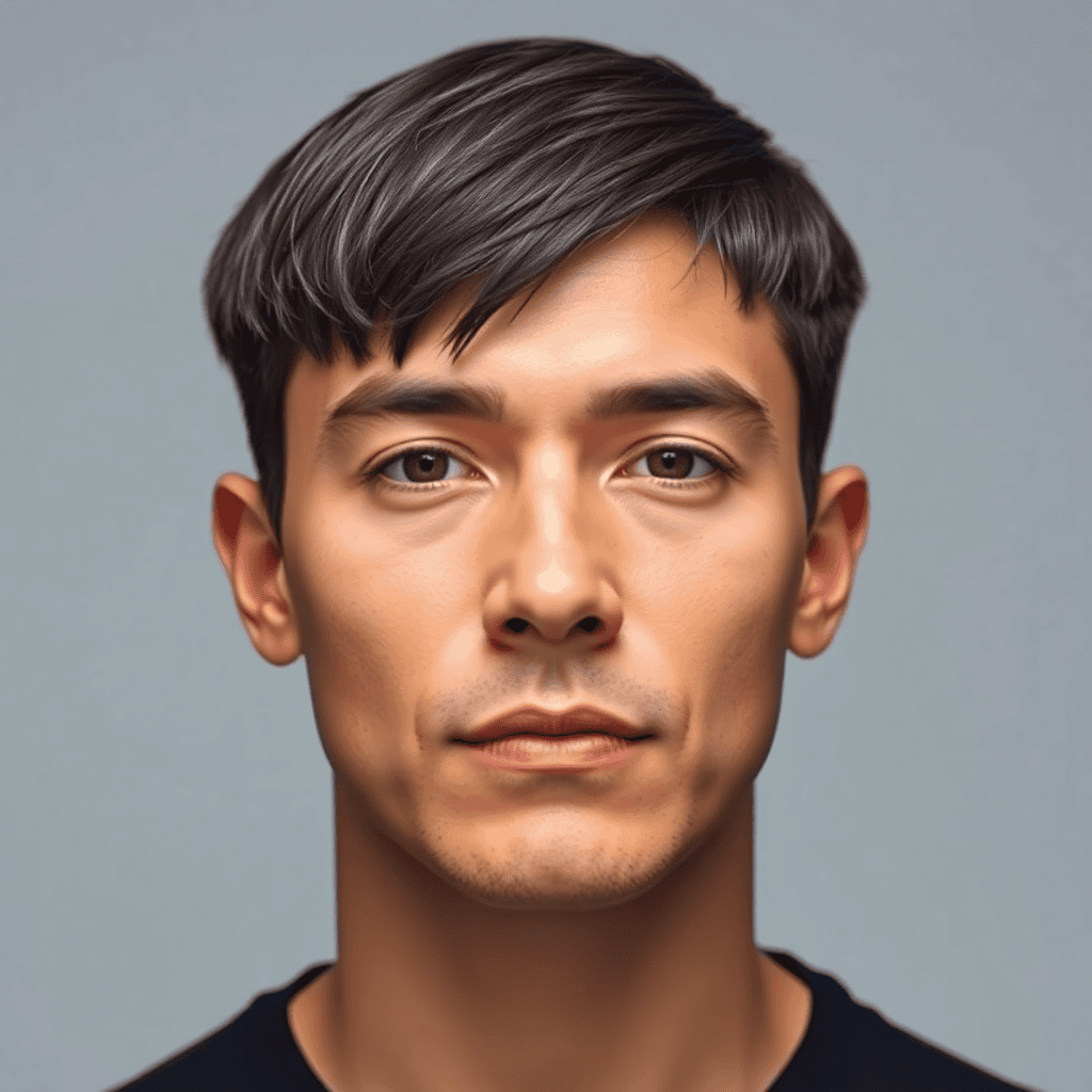 Short Caesar With a Soft Micro Fringe