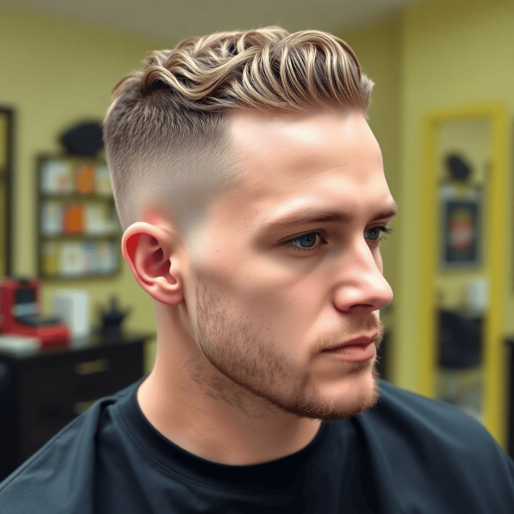 Low Skin Fade With Wavy Textured Top