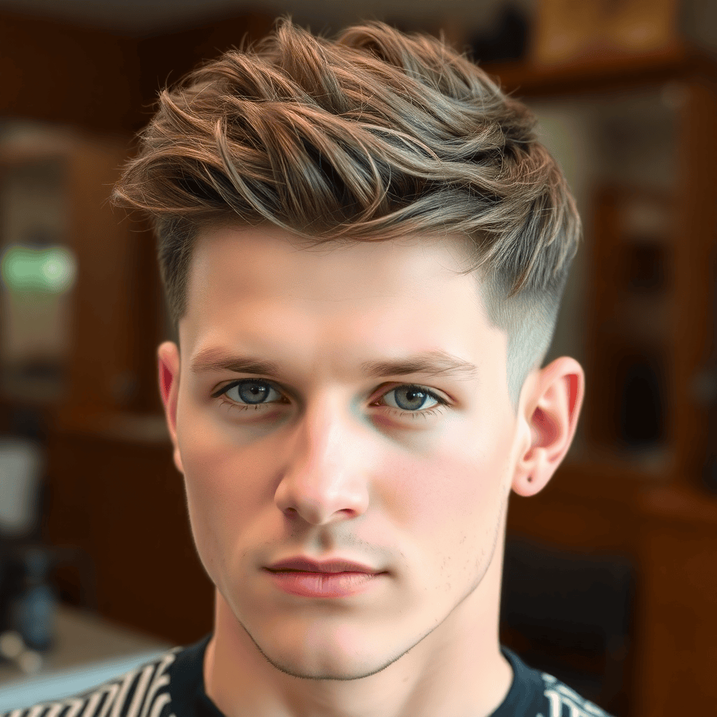 Mid Fade With Tousled Short Waves