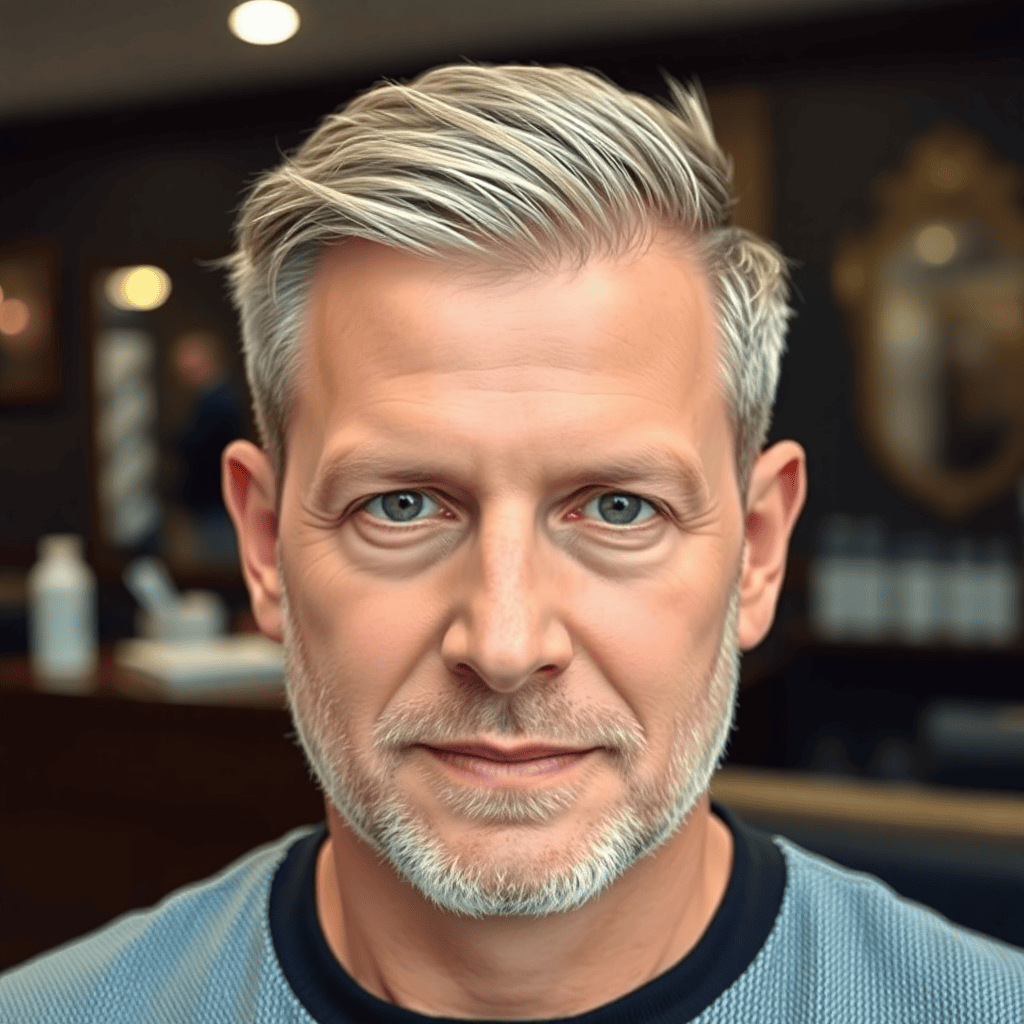 Short Comb-Over With a Low Fade