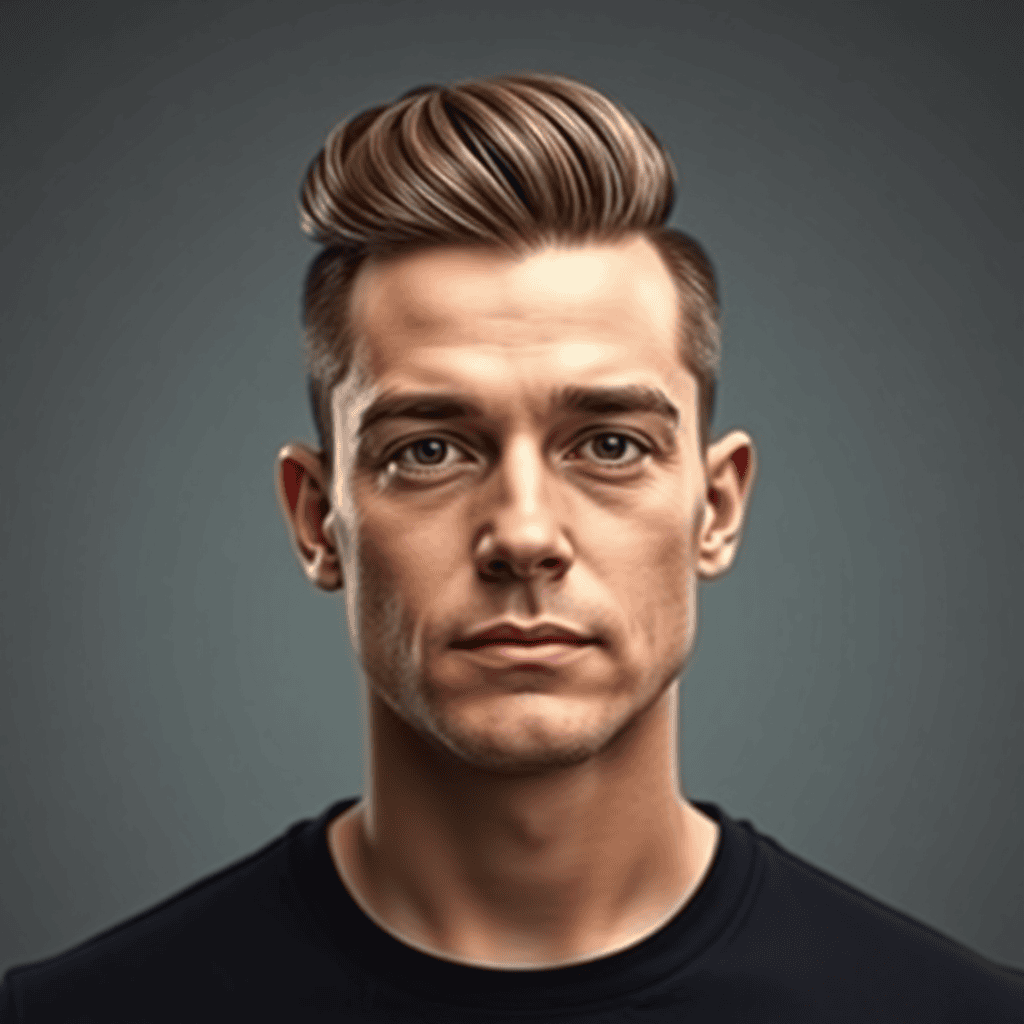 Mini Pompadour With a Low Taper