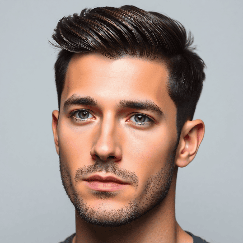 Brushed-Up Quiff With a Shadow Taper