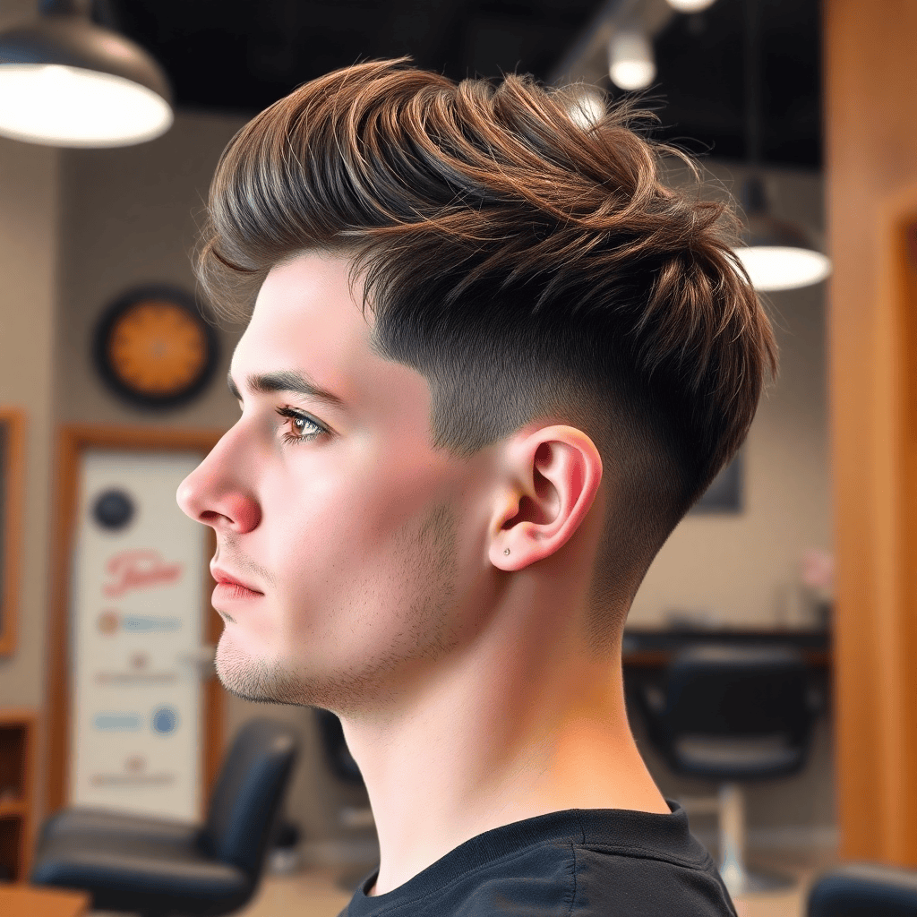 Disconnected Undercut With a Short Tousled Top