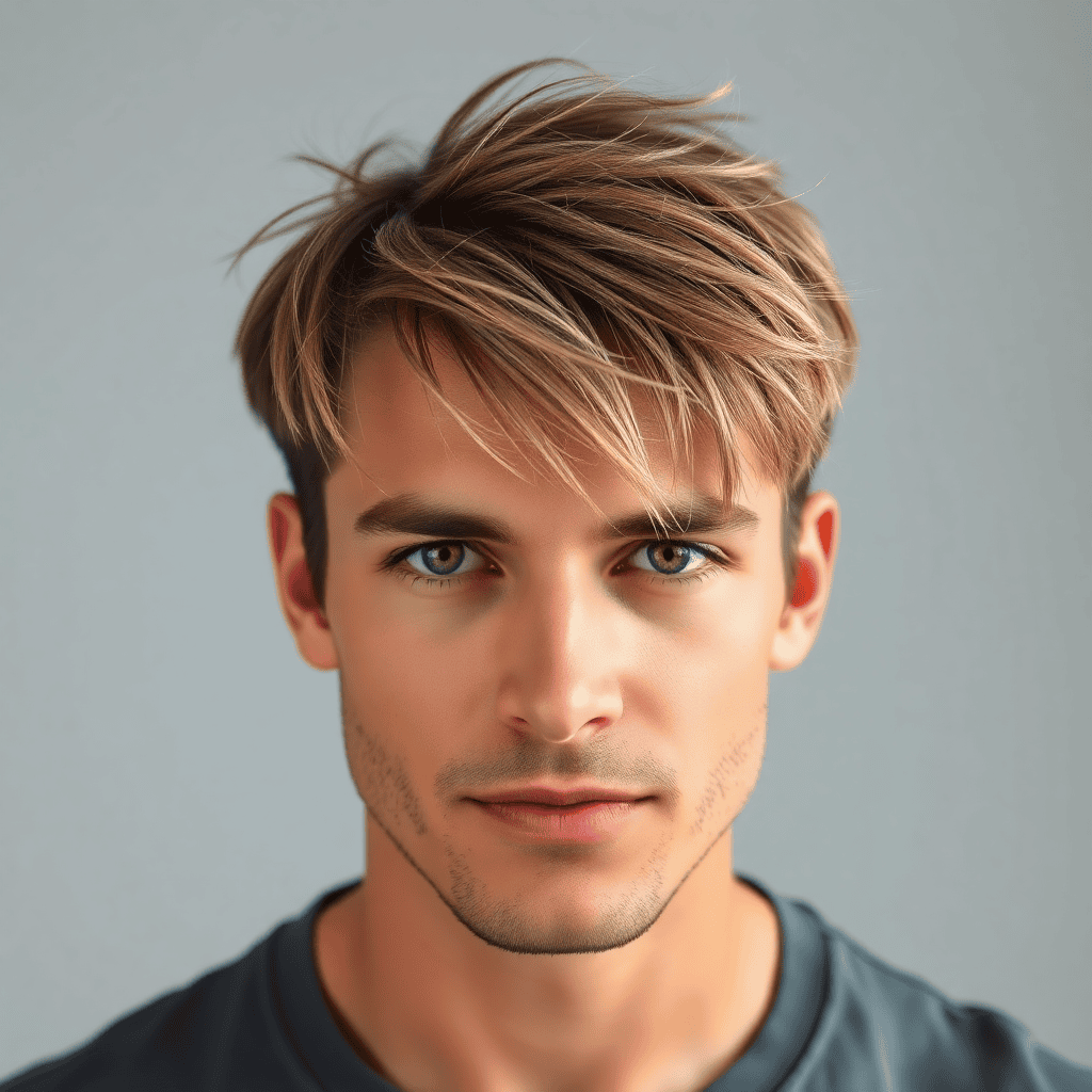 Messy Layered Top With Natural Tapered Sides