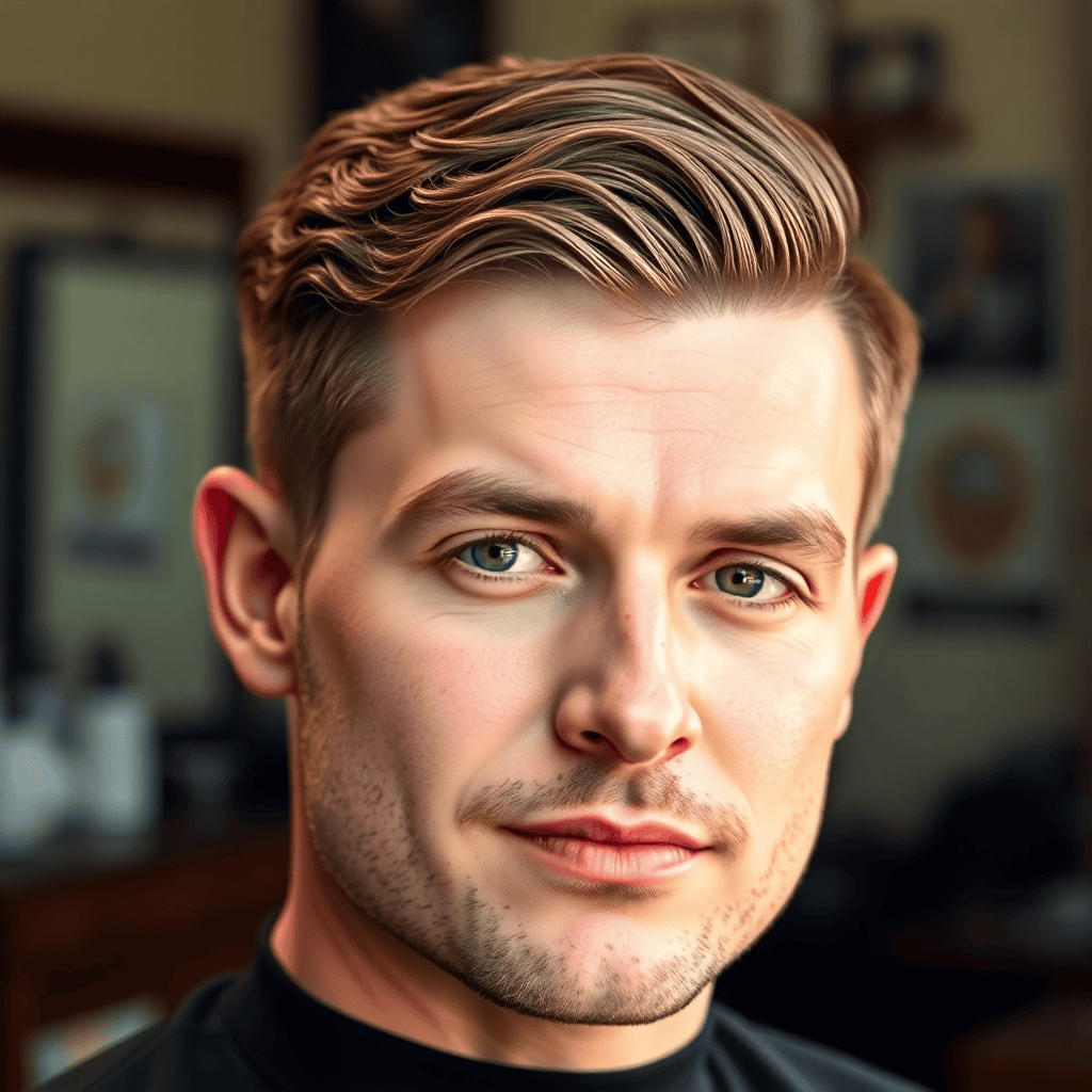Short Wavy Crop With a Temple Taper