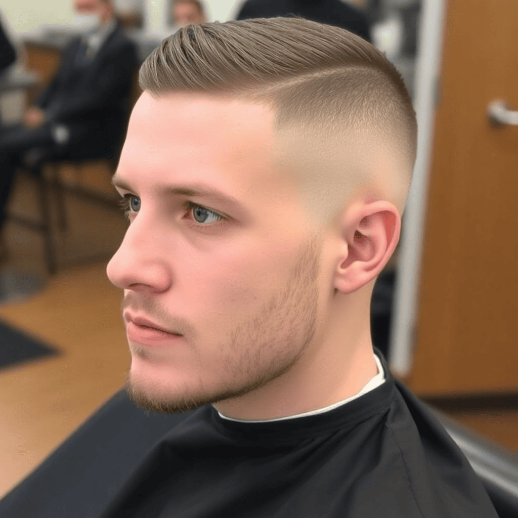 Low Taper Fade With a Short Buzz Cut