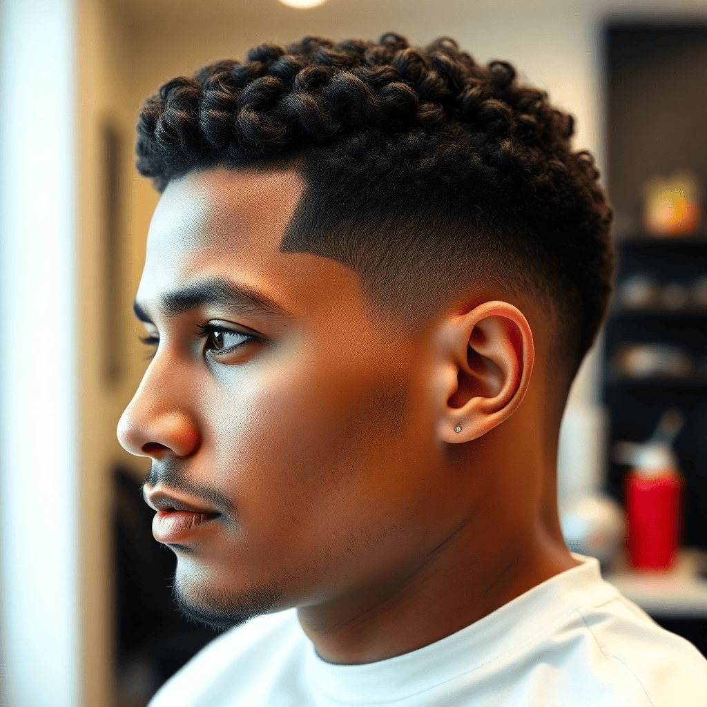 High Taper Fade With a Sharp Lineup