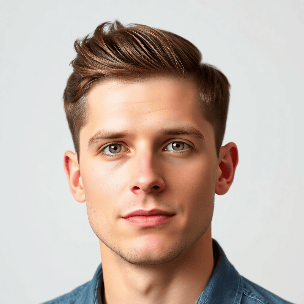 Short Ivy League With a Defined Side Part