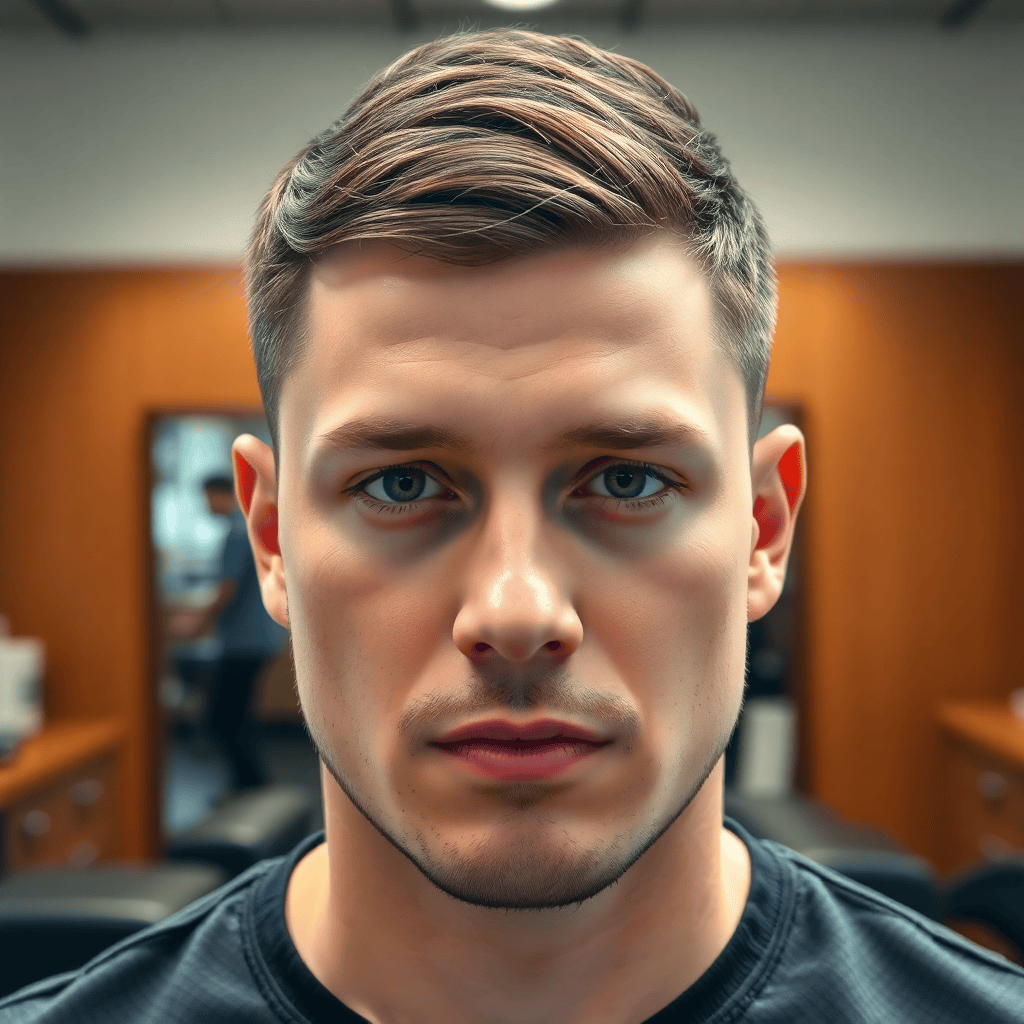 Choppy Caesar With Tapered Temples