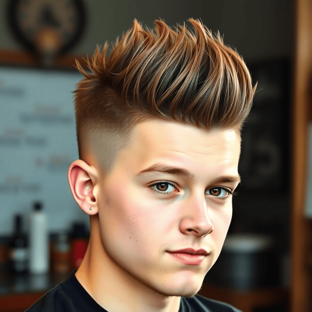 Spiky Brush-Up With a Skin Fade