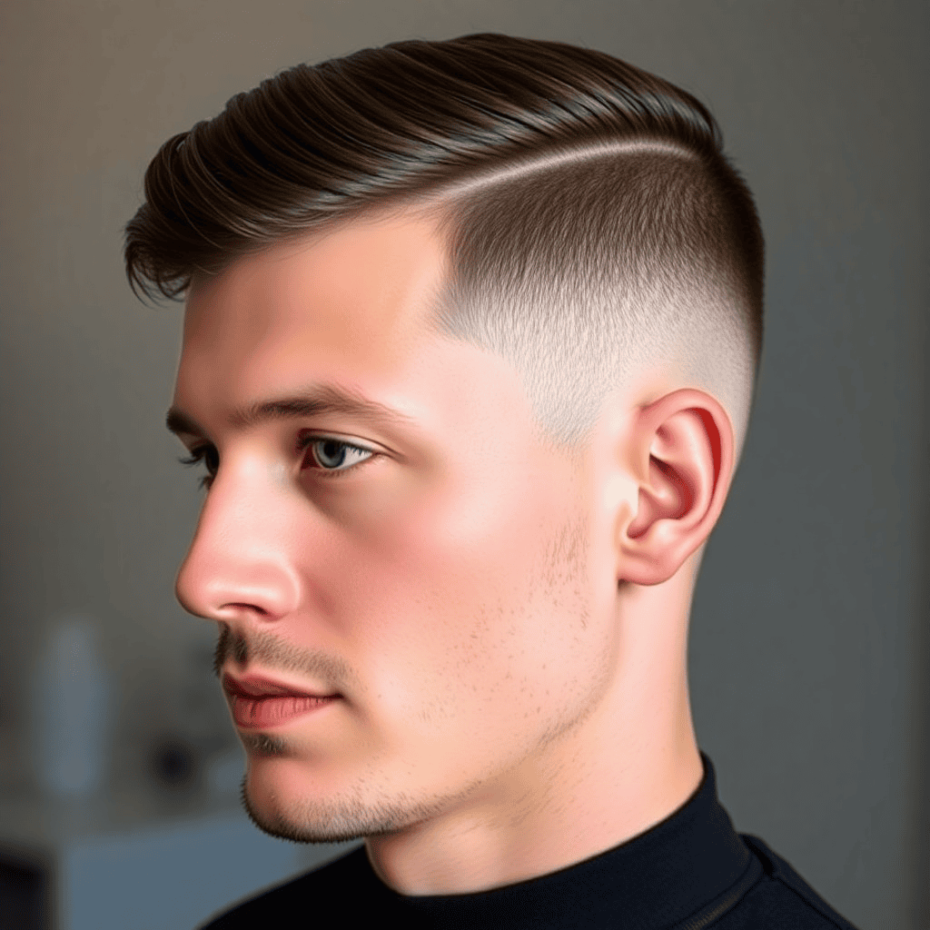 Low Taper Fade With a Natural Side Part