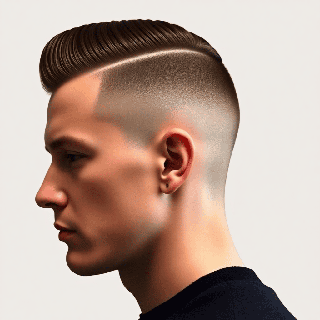Slick Back With a High Undercut