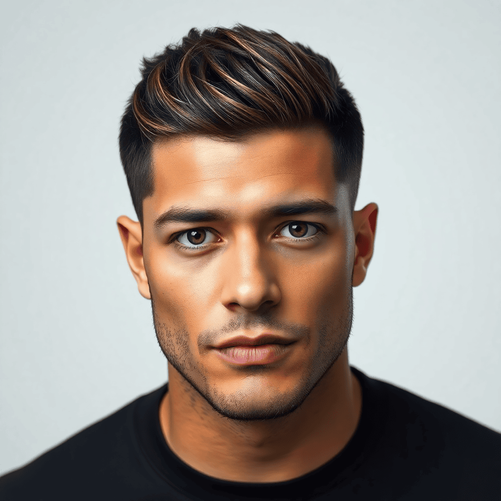 Low Taper Fade With a Blunt Edgar Fringe
