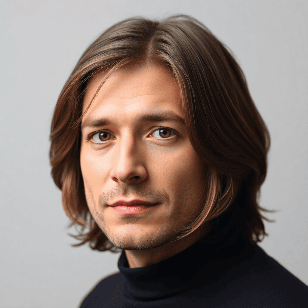 Shoulder-Length Waves With a Deep Side Part