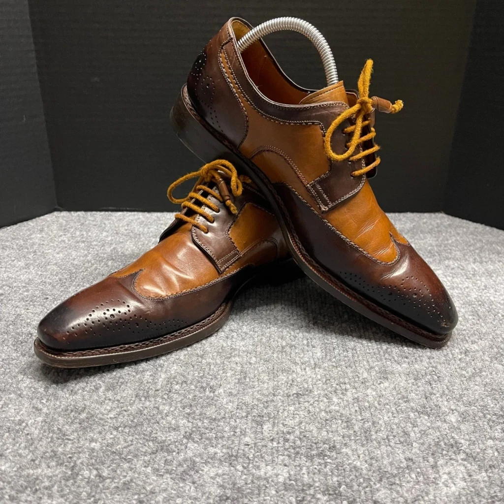 Mezlan Two-Tone Wing Tip Derby