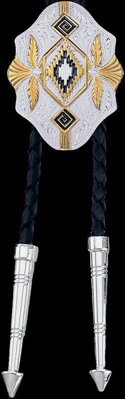 Montana Silversmiths Blue Maverick Bolo Tie