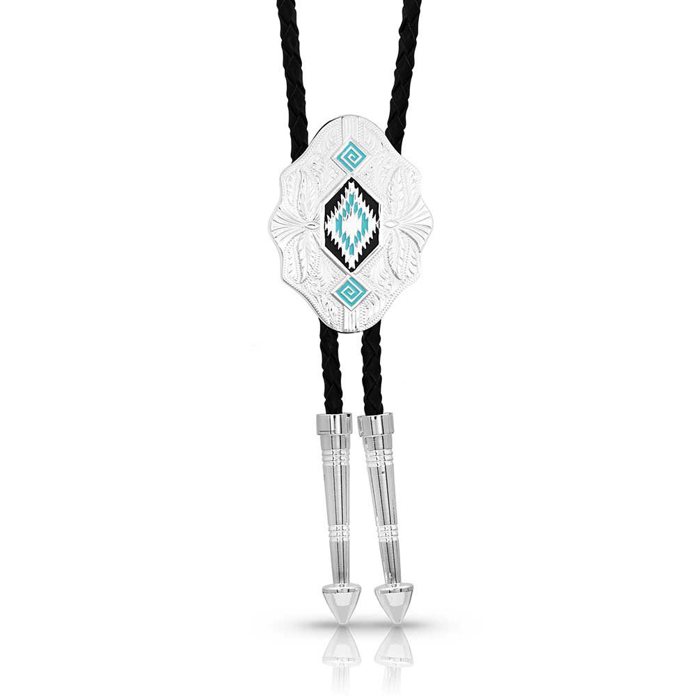 Montana Silversmiths Custom Scalloped Square Bolo Tie