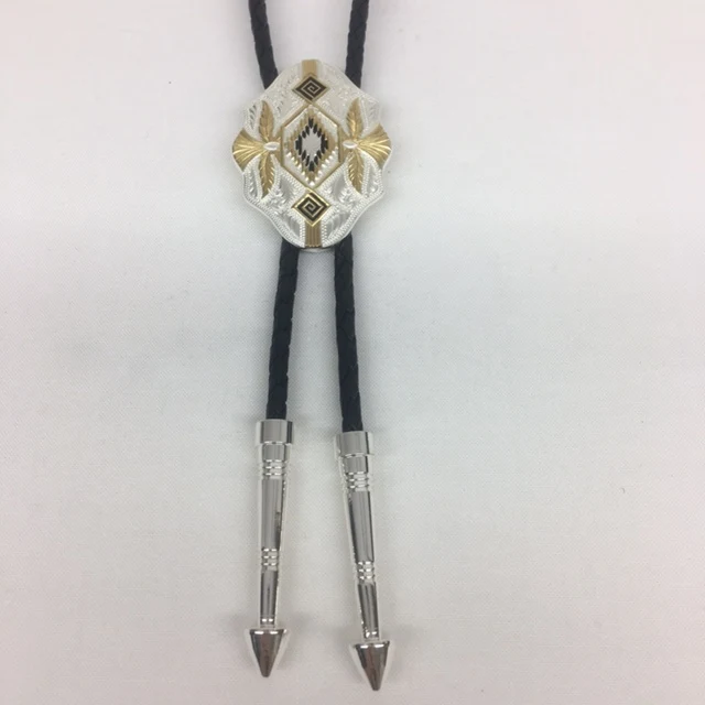 Montana Silversmiths Engraved Silver Bolo Tie