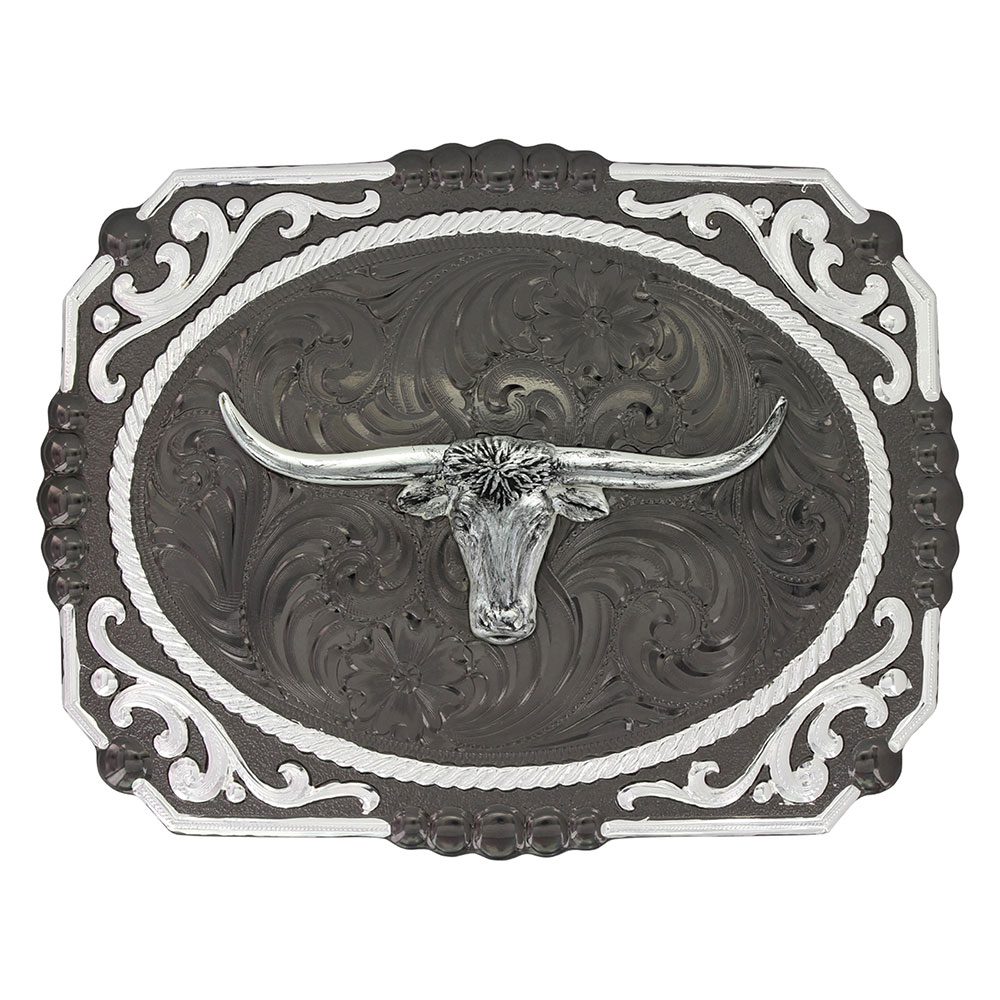 Montana Silversmiths Two-Tone Cowboy Cameo with Longhorn