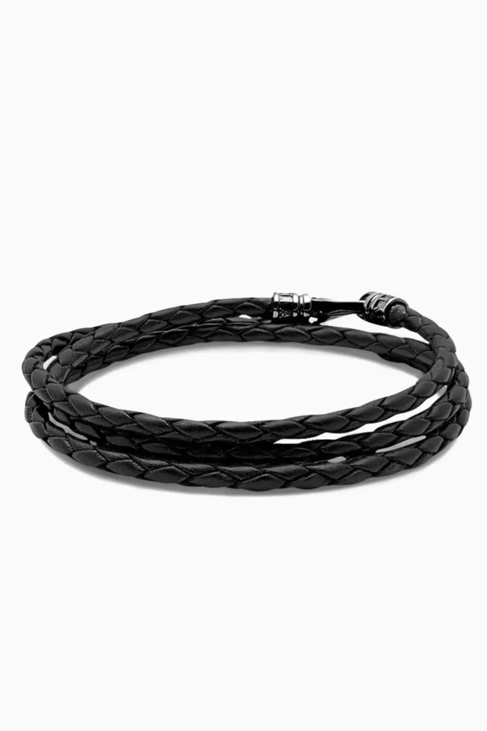 Nialaya Braided Leather Bracelet