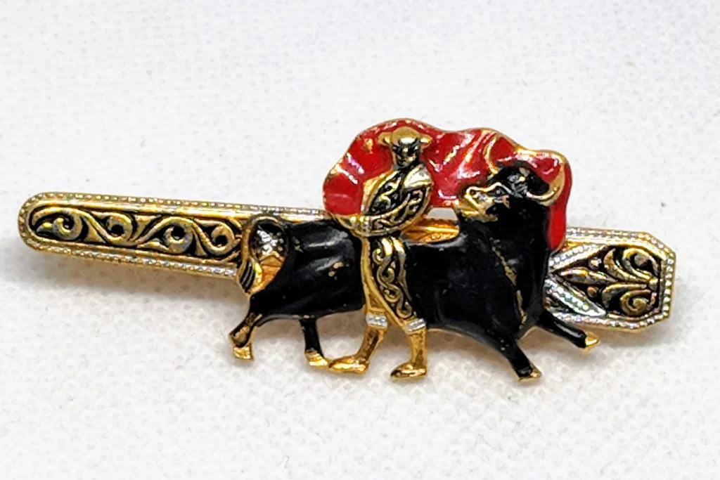 Ox and Bull Wedding Title Engravable Gold Tie Bar
